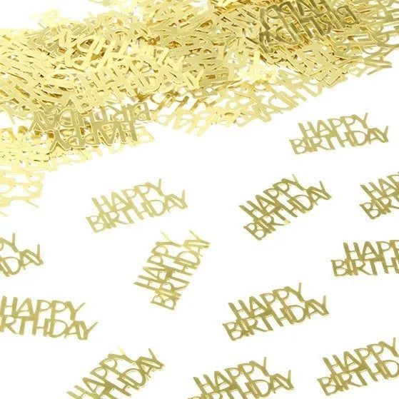 100pcs Glitter Happy Birthday Confetti, HAPPY BIRTHDAY Table Scatter Decor - Party Celebration Holiday Table Decoration