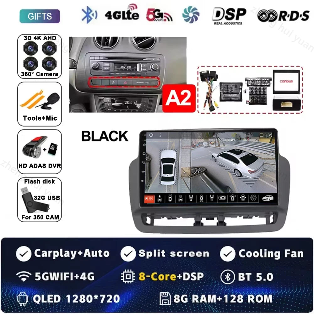 Android 15 For SEAT LBIZA 2012 2013 2014 2015 Auto Radio Car Multimedia Video Player GPS Navigation QLED Touch Screen 5G WIF