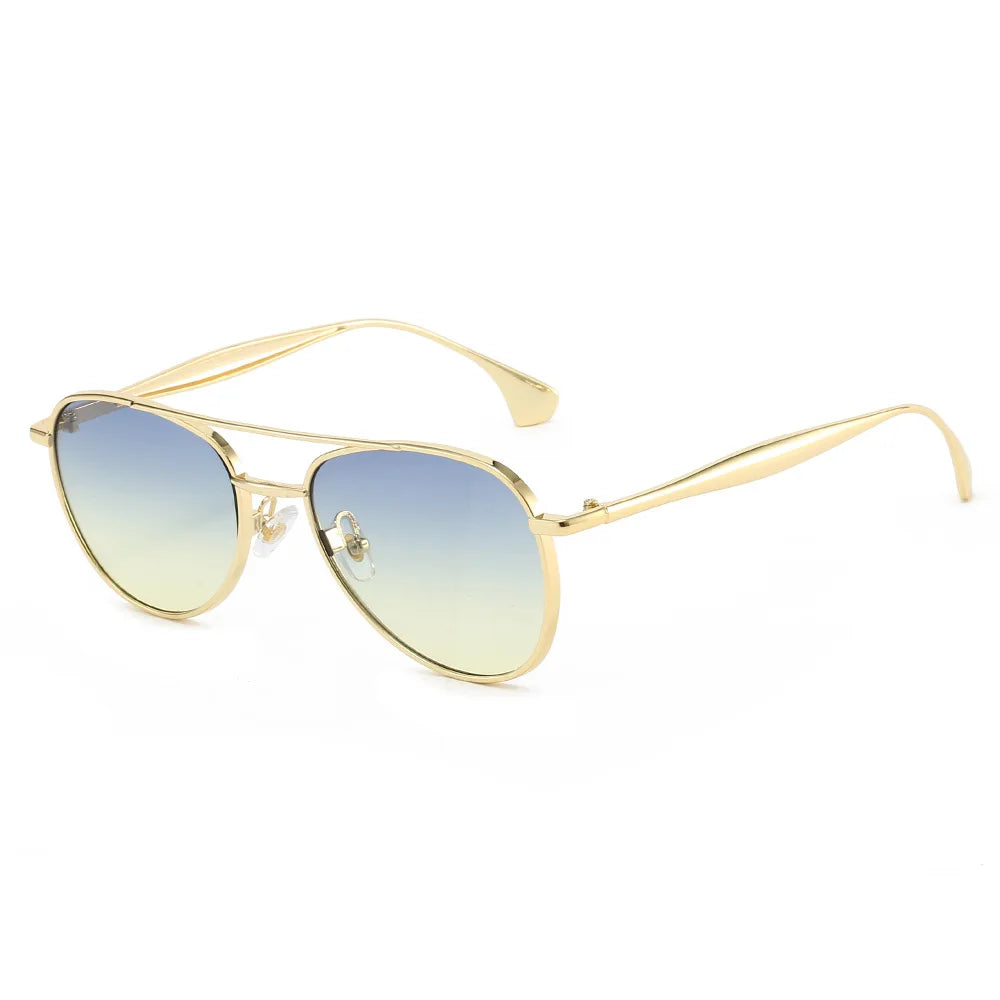 JNPCXI New Round Fashionable Men's Driving Sunglasses UV Protection Metal Frame Sun Glasses Women