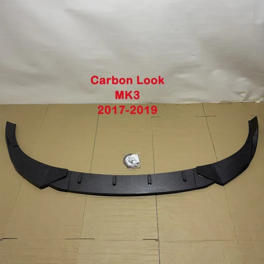 For Hyundai I30N MK3 MK3.5 2020-2024 Car Front Bumper Lip Splitter Diffuser Body Kit Spoiler Bumper Guard Protector Gloss Black