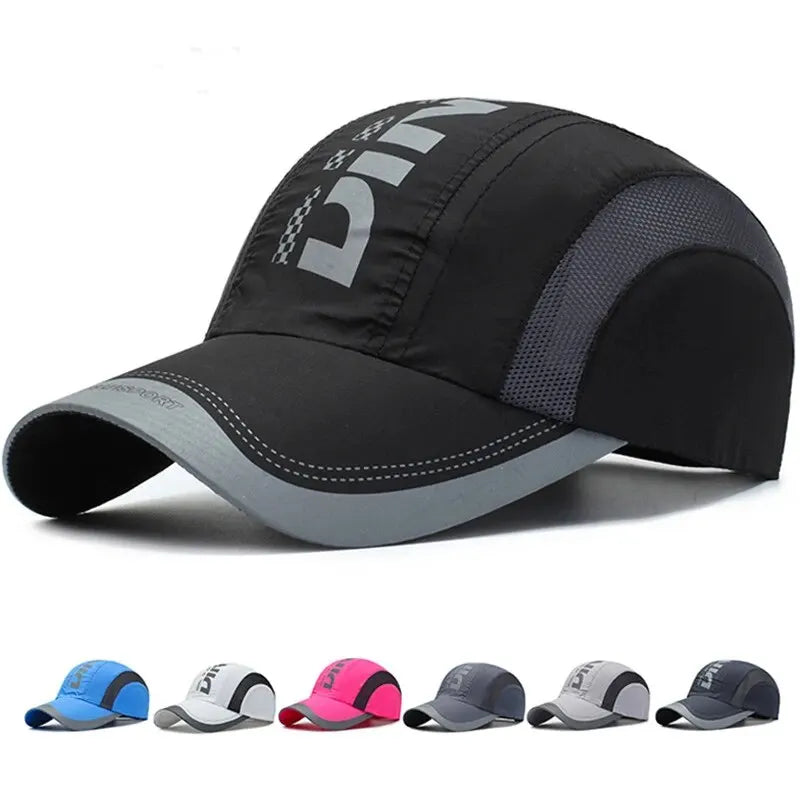 Summer Hat Quick-Drying Cap, Fashion Baseball Sports Cap, Breathable Mesh Hat
