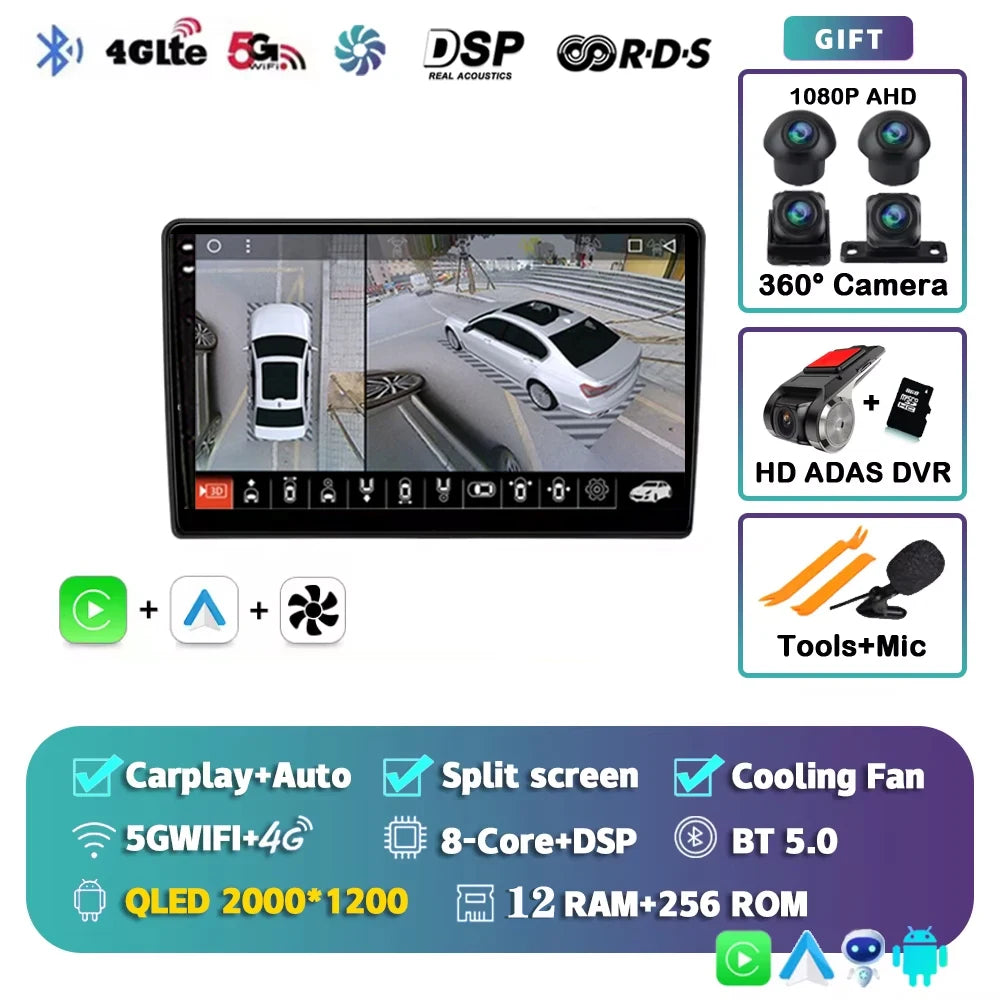 Android 15 Car Radio For Citroen Berlingo B9 Peugeot Partner Wireless Carplay Android Auto Stereo 4G Car Multimedia Player DSP 2