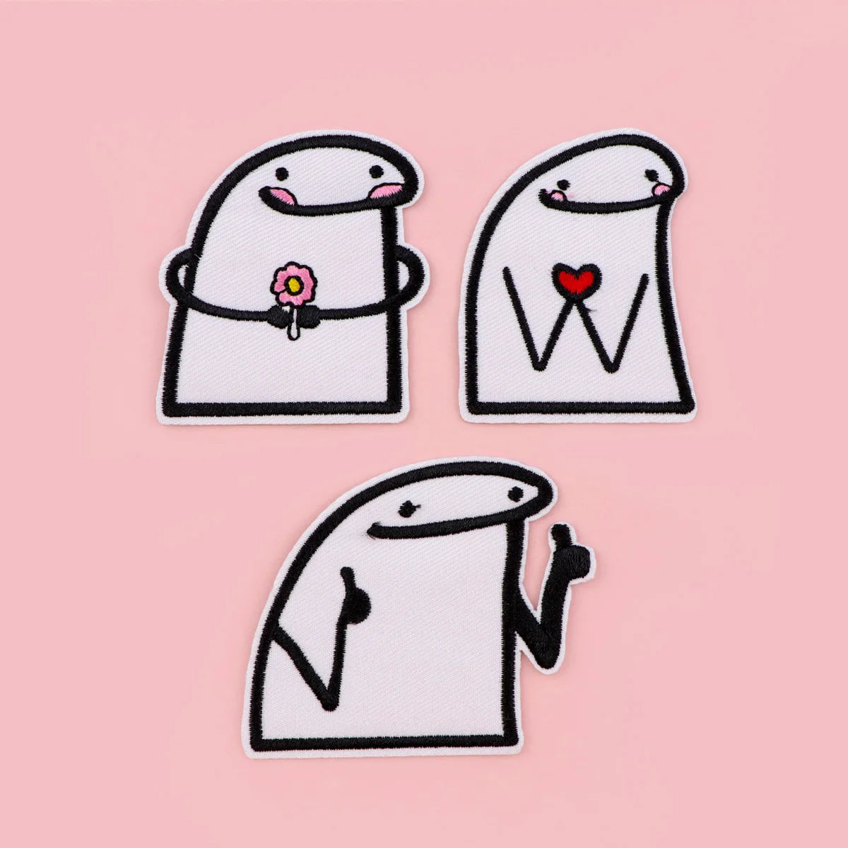 3pcs Funny Stick Figure Iron On Patch Clothes Patch For Clothing Simple Style Embroidered Patch Garment Apparel Accessories