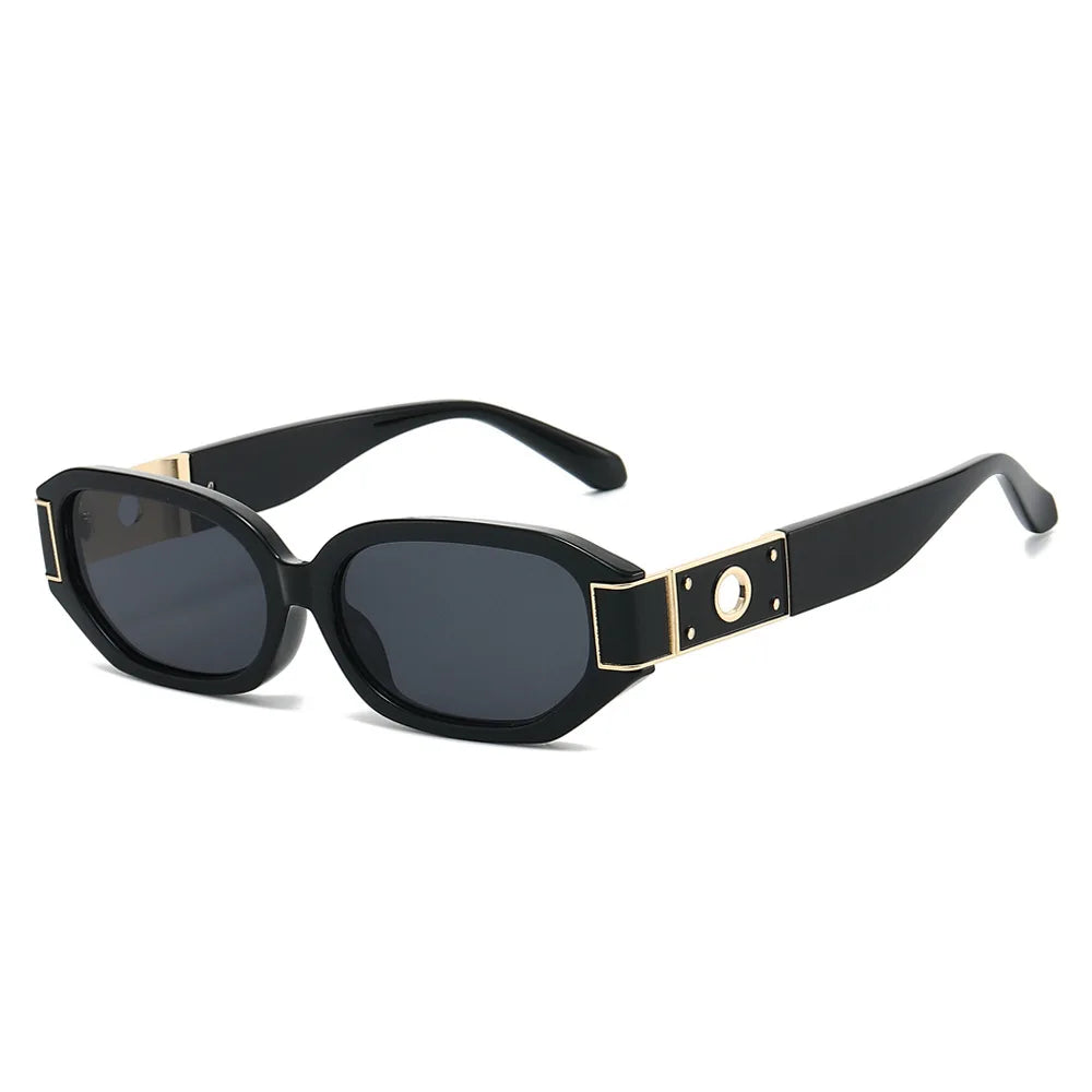 JNPCXI New Polygon Rectangle Women Sunglasses Fashion Gradient Green Shades UV400 Men Trending Outdoor Sun Glasses