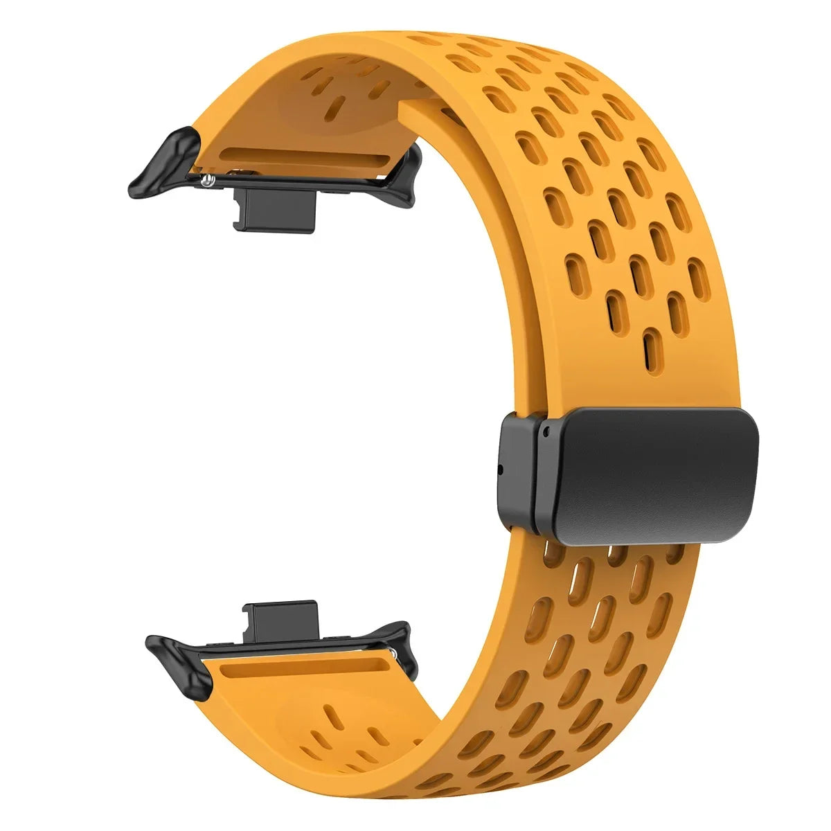 Yellow Silicone Strap Redmi Watch 5/4, Magnetic Sports Band Mi Band 9/8 Pro