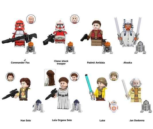 8pcs Anakin Darth Vader Obi-Wan Cal Kestis Jedi Star Wars Mini Man Figures M33