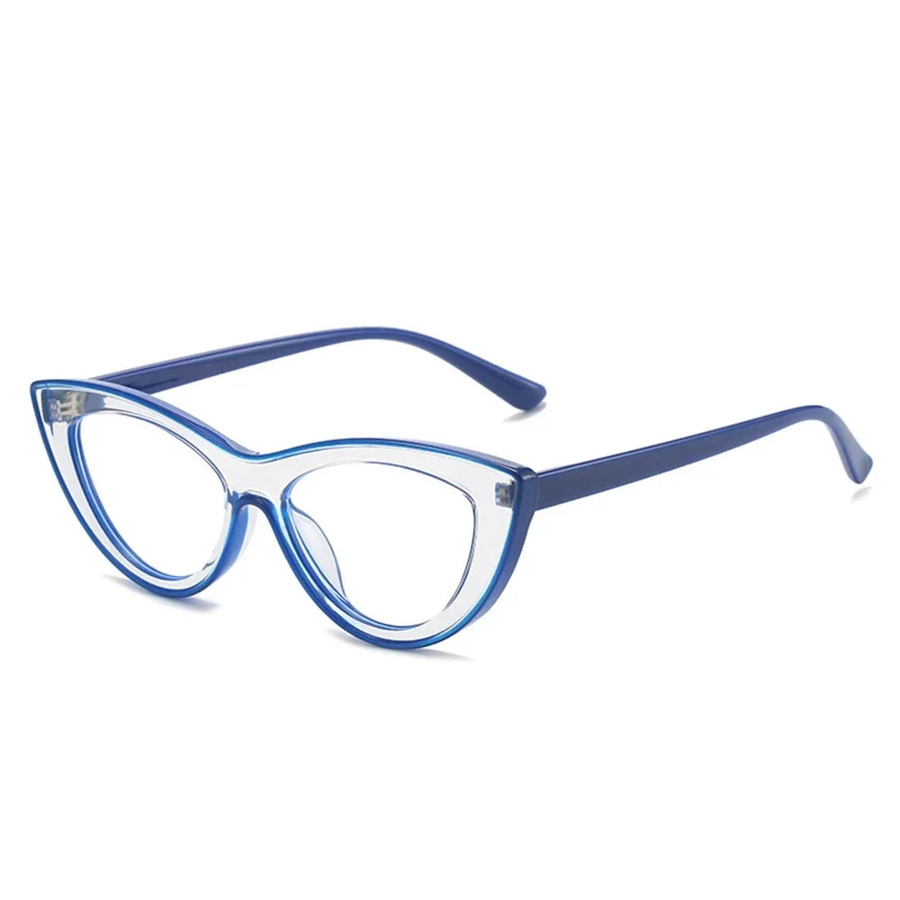 JNPCXI New Blue Light Glasses Women Cat Eye Eyeglasses Frames Computer Glasses Clear Spectacles Small Oval Clear Frames Ladies