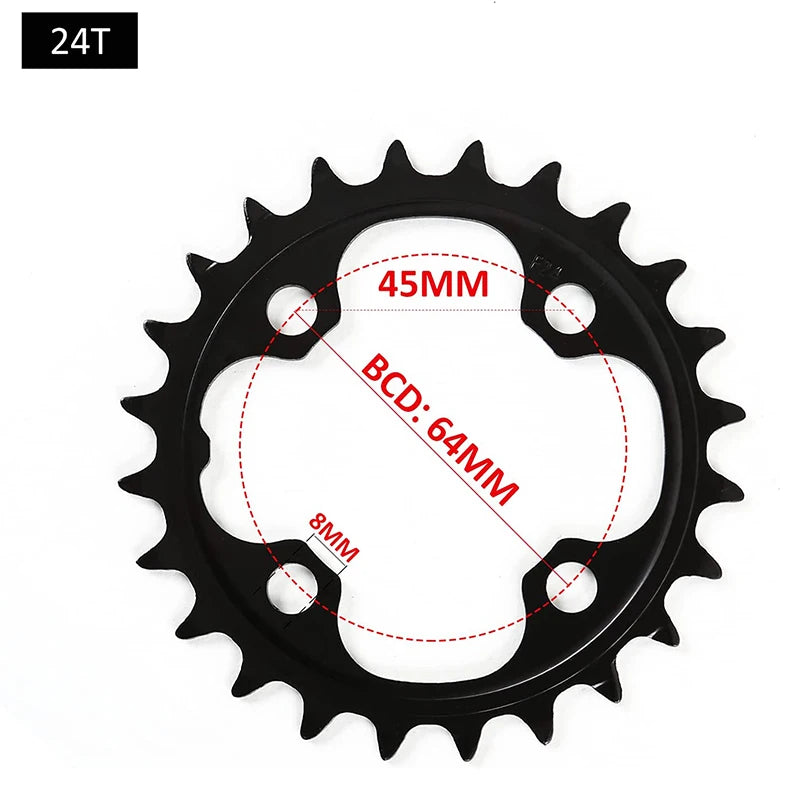 BUCKLOS 104BCD 64BCD Bicycle Chainring 22T/24T/26T/32T/38T/42T/44T MTB Chain Ring 9S 10S Mountain Bike Chainwheel Bicycle Parts