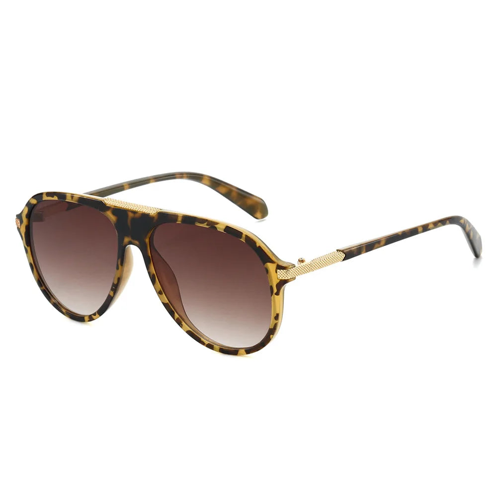 JNPCXI New Pilot Sunglasses Women Fashion Gradient Mirror Shades UV400 Retro Jelly Color Trending Men Outdoor Sun Glasses