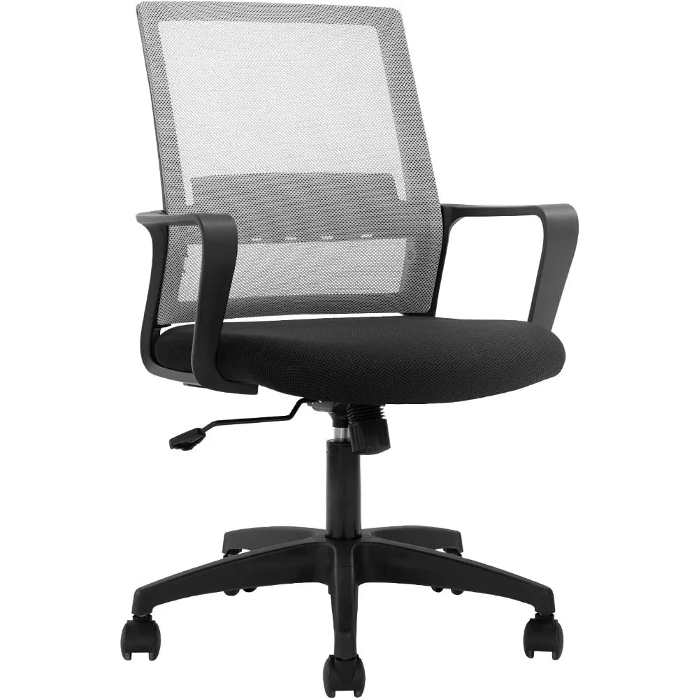 Ergonomic Desk Chair Mid-Back Mesh Computer Chair Lumbar Support Adjustable