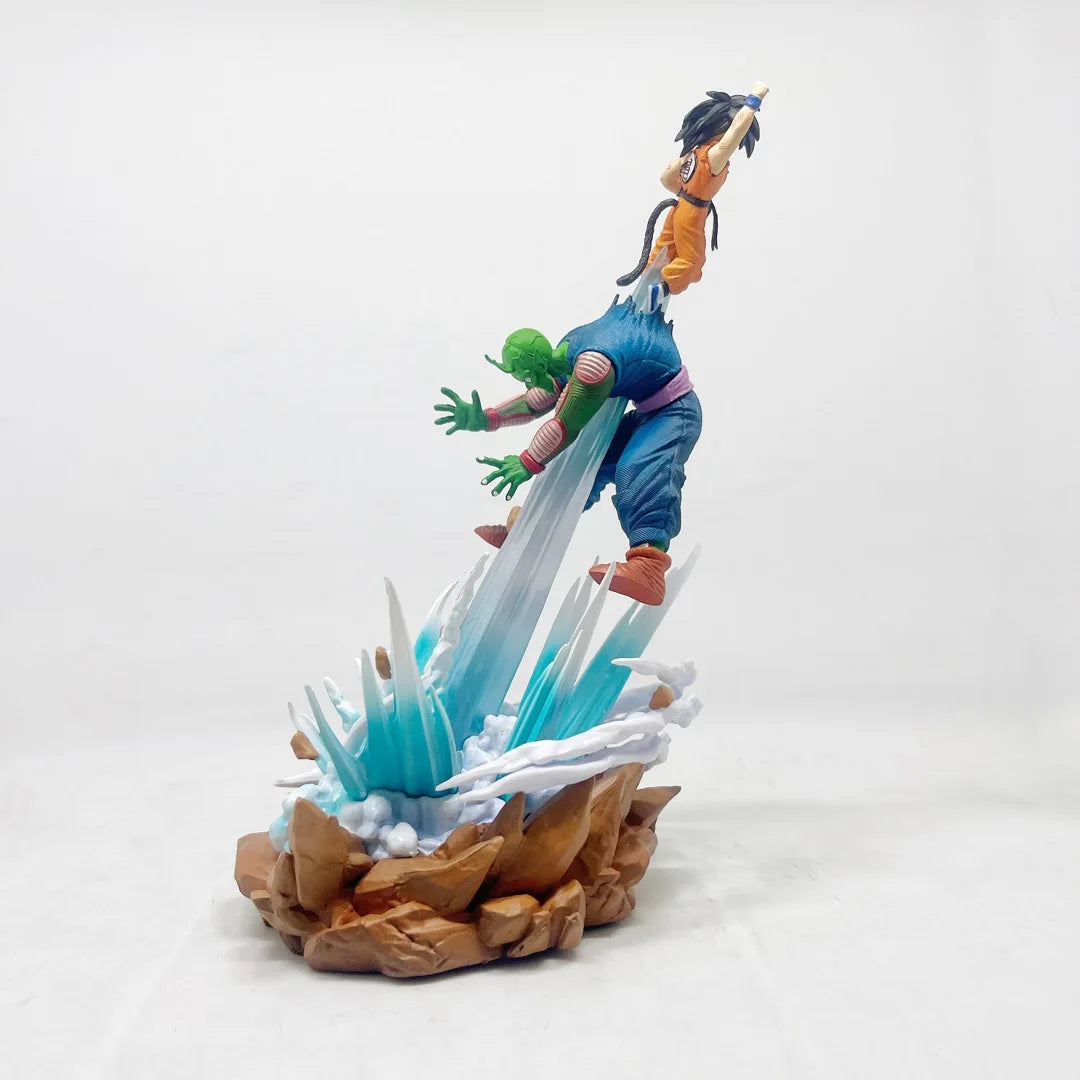 10 inches Dragon Ball Anime Figures Piccolo Vs Son Goku Battle Figurine Statue