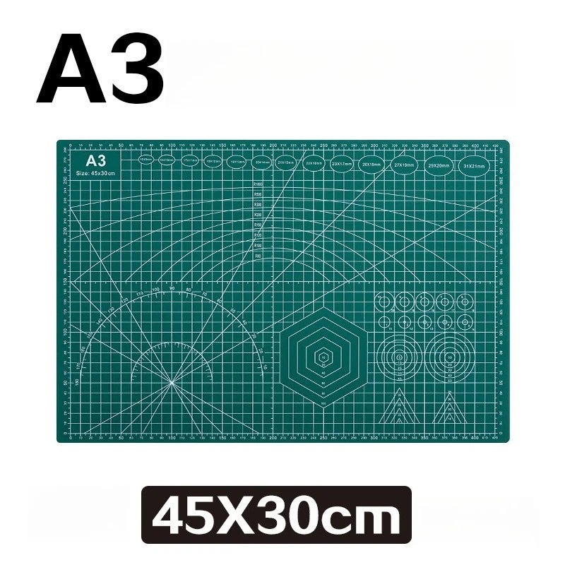 1pc Precision A2/A3/A4/A5 Desktop Cutting Mat with Measurement Guides, Ideal for Sewing & Craft Projects