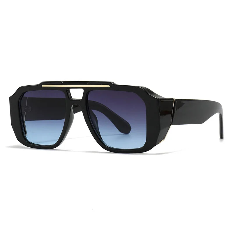 JNPCXI Vintage Double Bridges Square Women Sunglasses Fashion Brand Designer Gradient Shades UV400 Men Sun Glasses