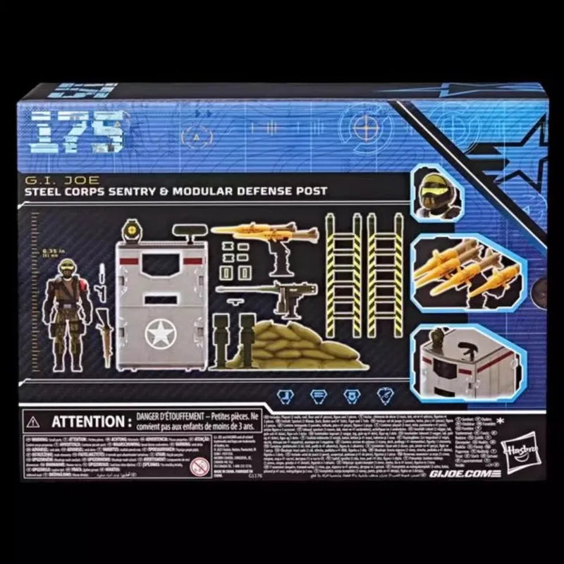 Original Hasbro G.I. Joe Classified Series 175 Steel Corps Sentry & Modular Defense Post Anime Figures Model Collection Toy