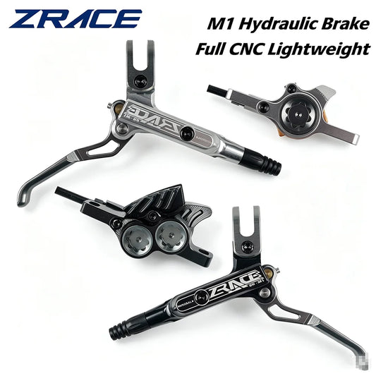 ZRACE M1 X2 / X4 Mountain Bike Hydraulic Brake, MTB Oil Pressure Disc Brake Set, Front and Rear MTB Brake, Full CNC Lightweight
