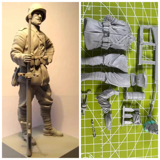 1/16 Casting Resin Model Grey Kit Frontline Soldier Model Requires Assembly Unpainted