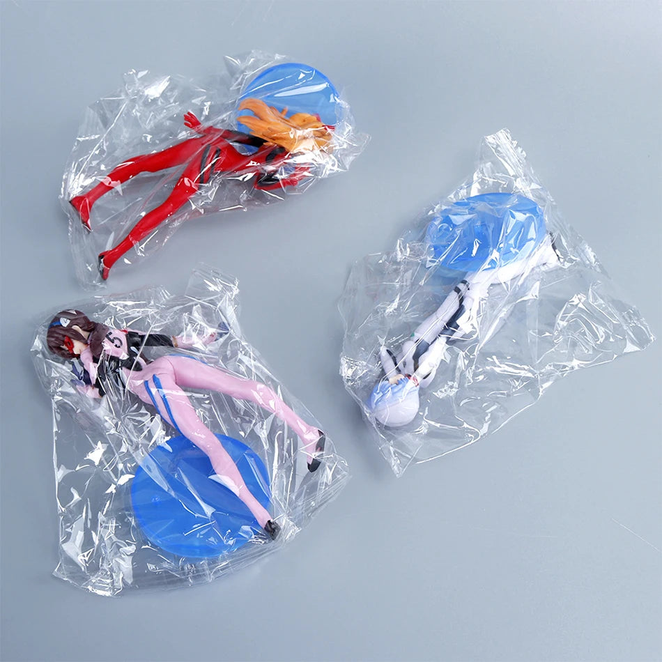 Neon Genesis EVANGELION Anime PVC Figures 3Pcs Ayanami Rei Asuka Langley Soryu