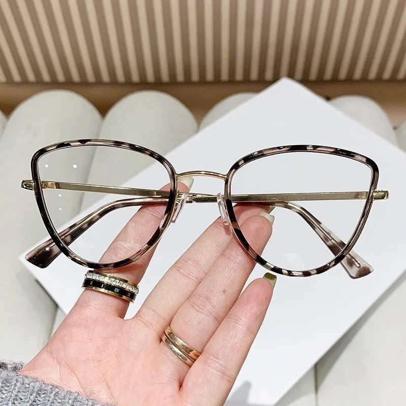Anti Radiation Classical Metal Retro Cat Eye Eyeglass Fashion Unisex Glasses