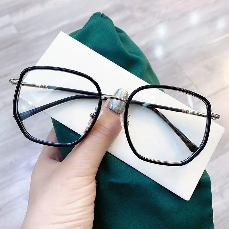 Anti Radiation Glasses for Women Men Metal Replaceable Lens Eyeglasses