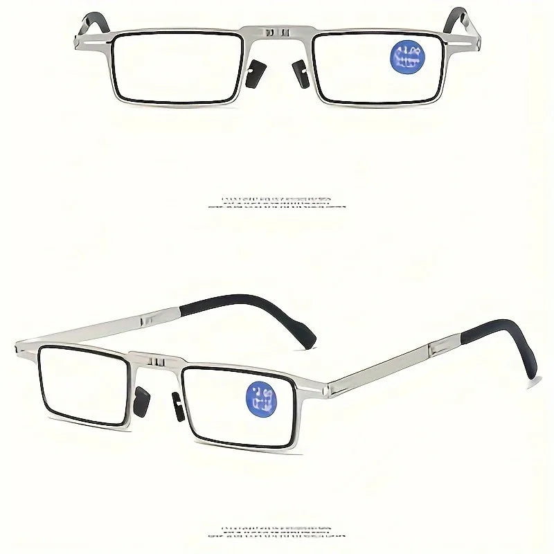 3PCS Compact Metal Folding Glasses Easy To Carry and Suitable for Both Men and Women Unique Design As A Gift Trendy Accessory