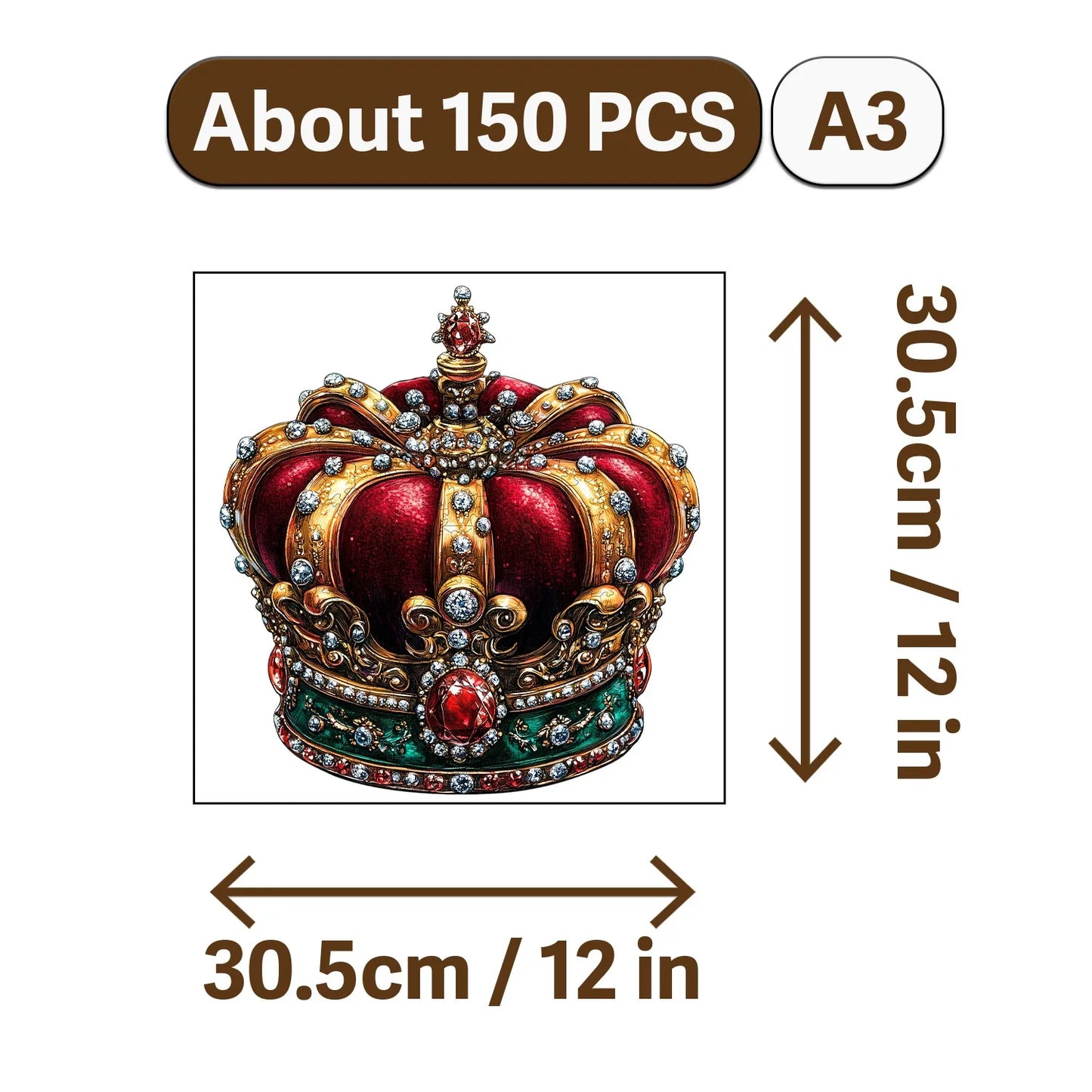 Crown and Cuisine Theme Wooden Jigsaw Puzzle Wood Home Decor Painting Christmas and Halloween Gift Toy For Teen And Kid