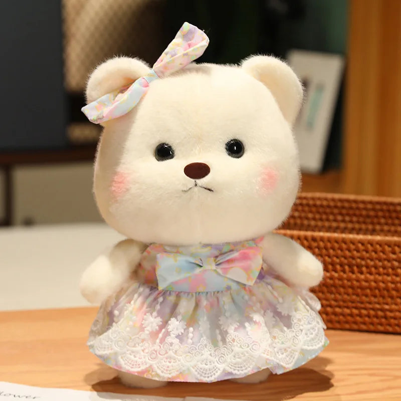 Lovely Girl Heart  Bear Plush Toys Kawaii Sfuffed Animals Soft Baby Sleeping Doll Valentine's Day Gift For Selfie Props