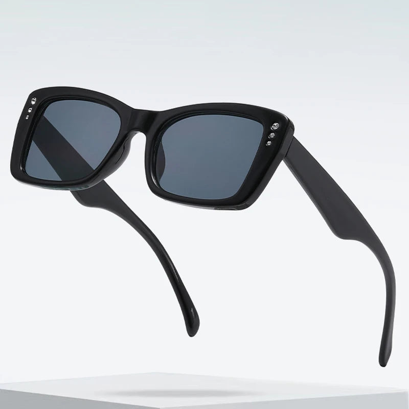 JNPCXI Vintage Suqare Women Luxury Sunglasses Diamond Shades UV400 Fashion Gradient Men Sun Glasses