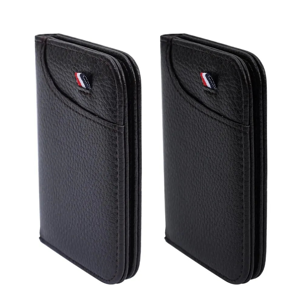 Portable Slim PU Leather Men Wallet Mini ID Credit Card Holder Thin Short Purse