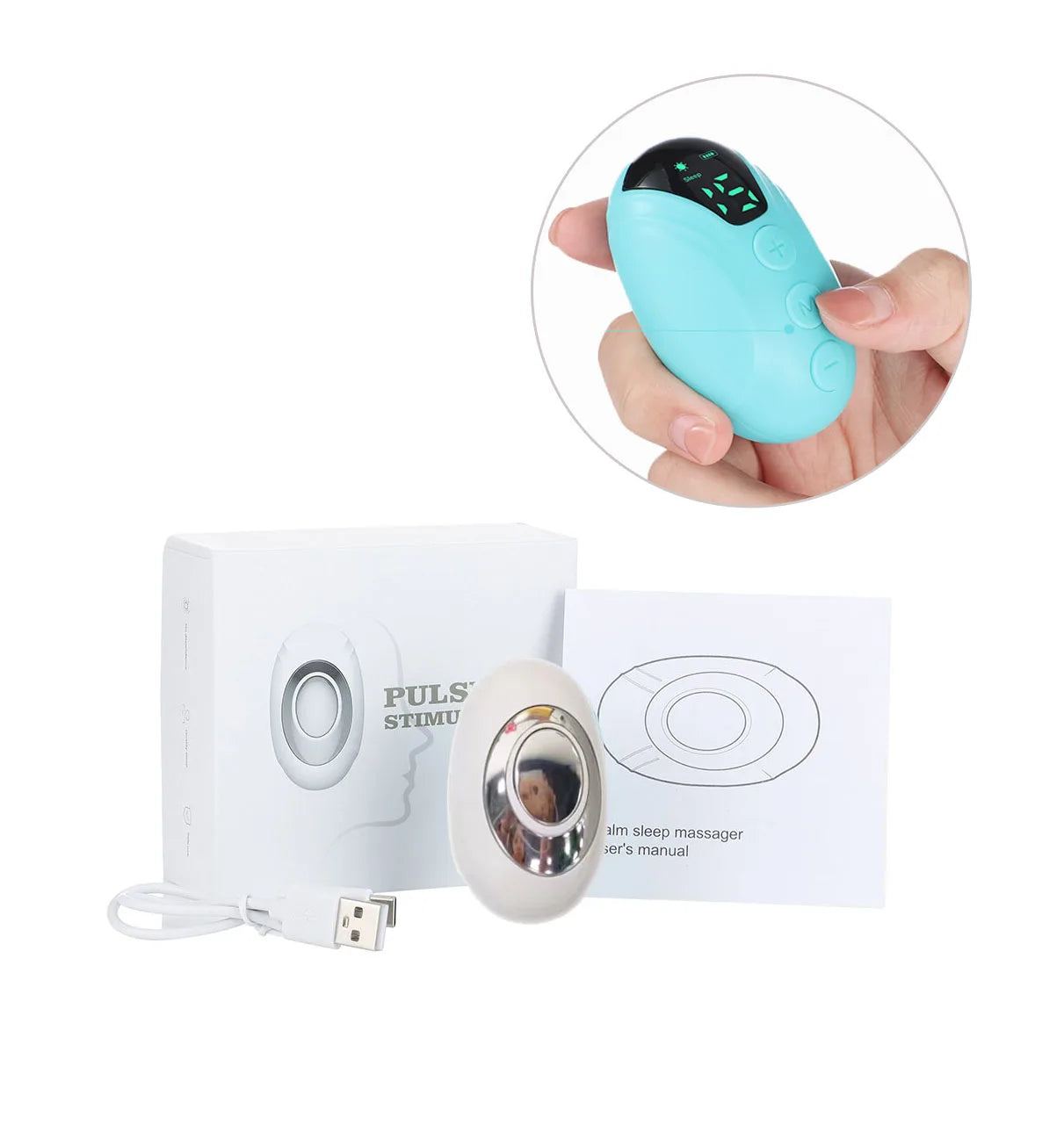 PASTSKY Sleep Aids CES Insomnia Device Pulse Egg Relieve Mental Tension Stress Eliminate Anxiety Depression Treatment Health