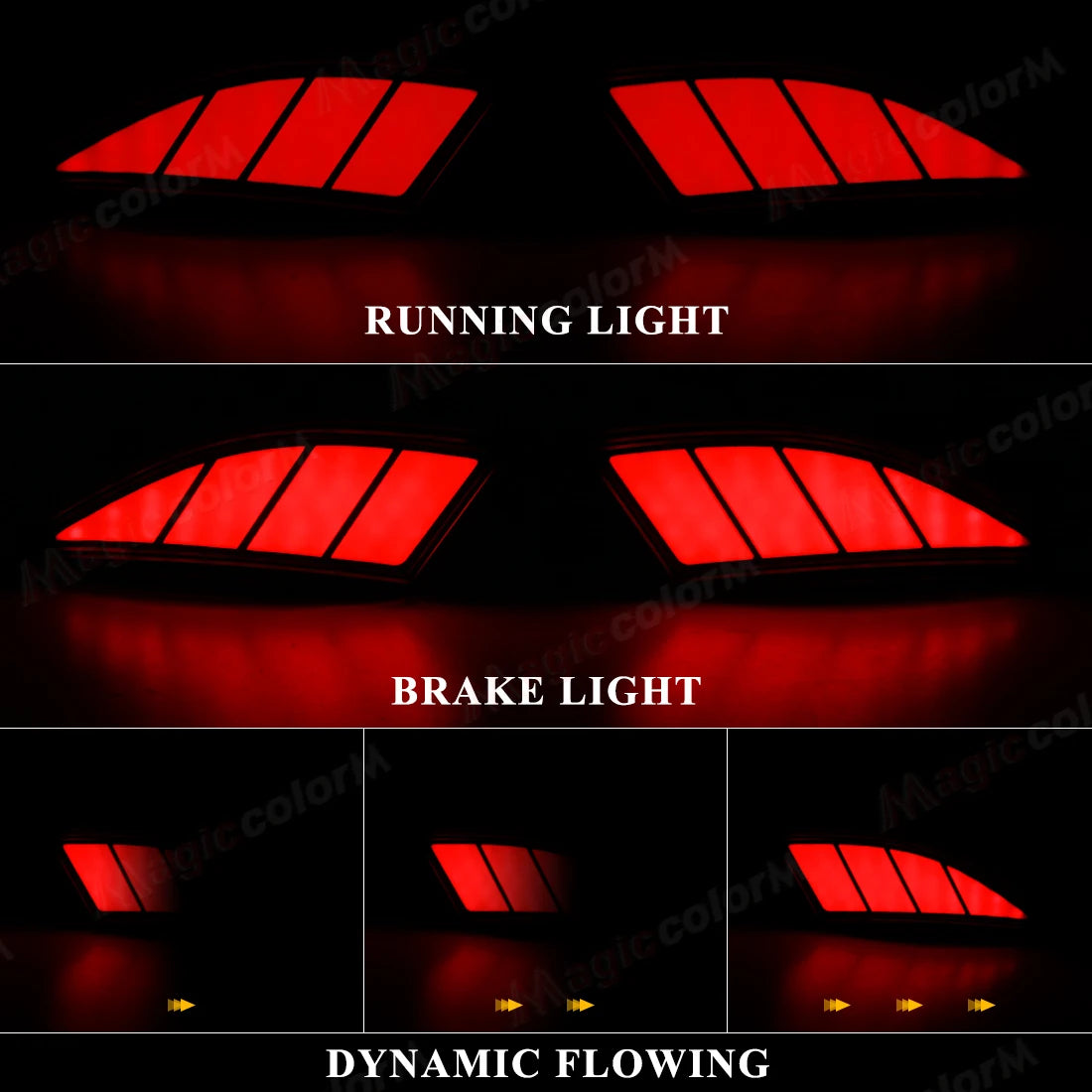 For Lexus RX 2020 2021 2022 Rear Bumper Reflector Lights Rear Driving Dynamic Turn Signal Brake Lamps