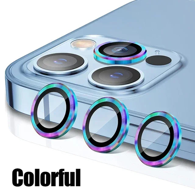 3Pcs Colorful Camera Lens Protector iPhone 11-15 ProMax 14/13 Mini 15 Plus