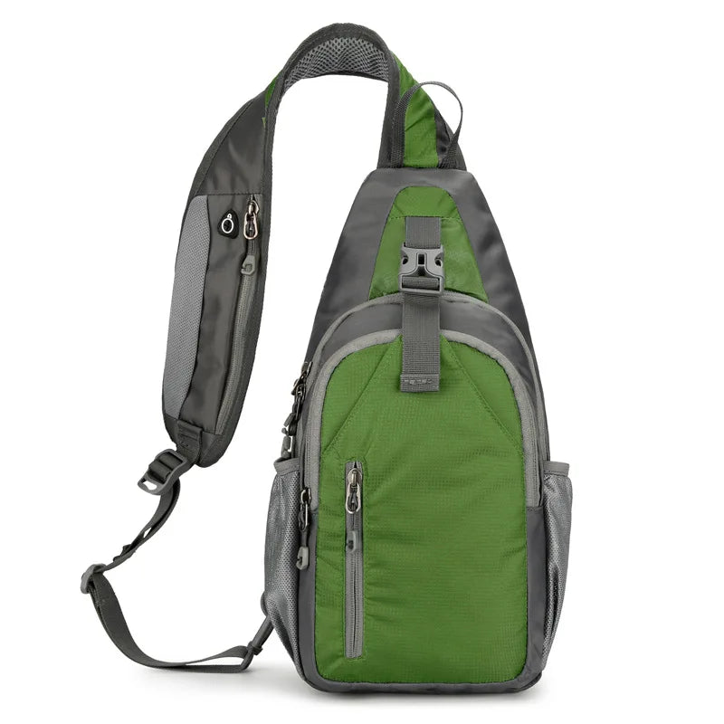 Outdoor Leisure Shoulder Chest Bag, Sports Waterproof Backpack, Suitable for Both Men and Women, Mobile Phone Storage Bag