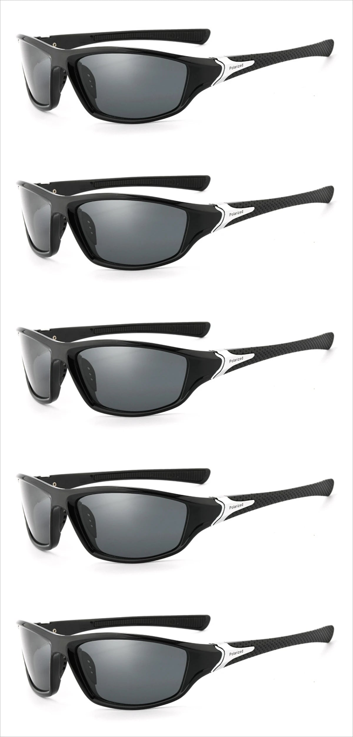 5pcs Popular Retro Unisex Sports Sunglasses Suitable for Outdoor Cycling Wear