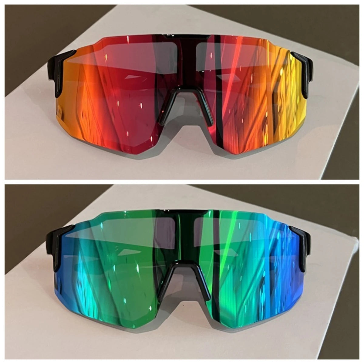 2PCS Cycling Glasses Sunglasses for Men Women Cycling Sun Glasses Goggles Outdoor Sport Sunglasses
