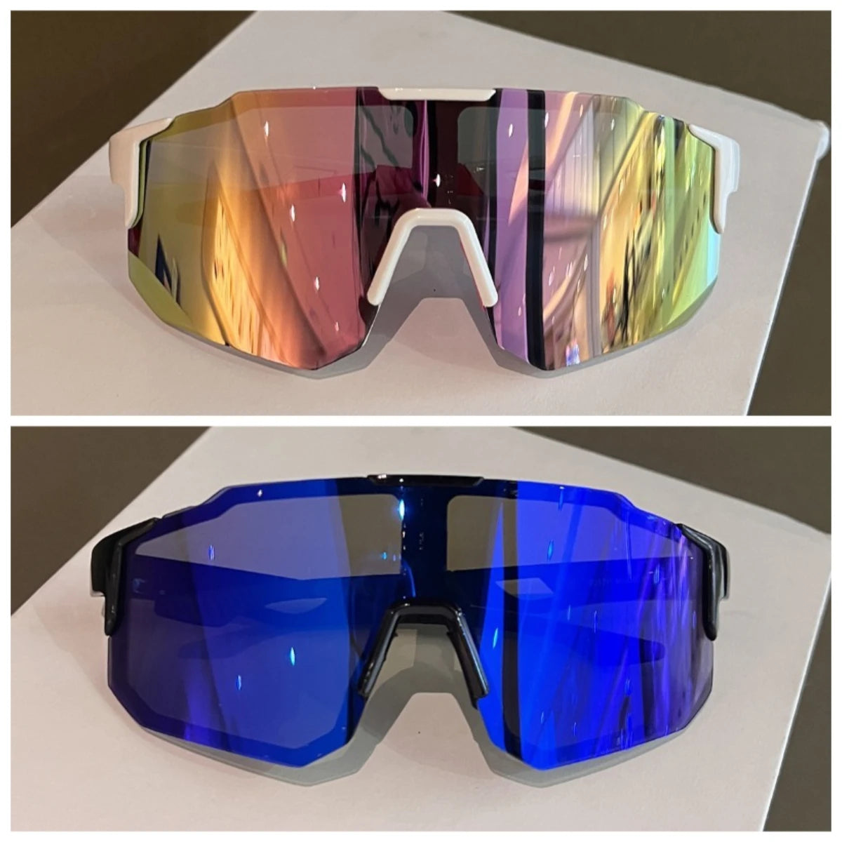 2PCS Cycling Glasses Sunglasses for Men Women Cycling Sun Glasses Goggles Outdoor Sport Sunglasses