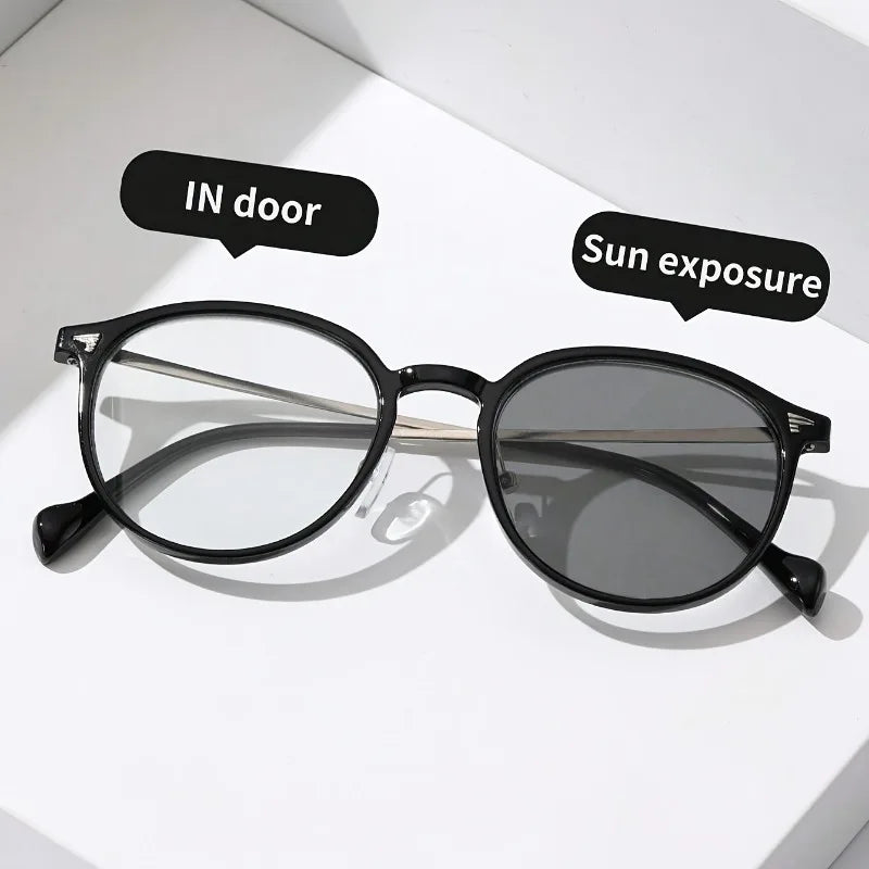 1pc  Men'S Classic Oval Frame Fashion Glasses - Clear PC Lenses, Lightweight Fashion Accessory for Daily Wear