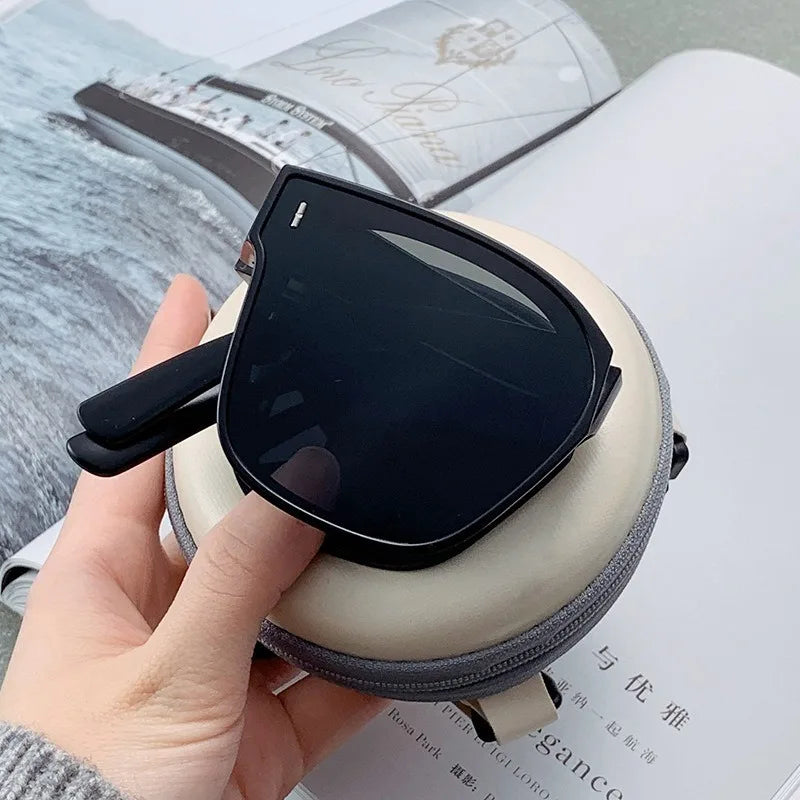 Sunglasses Foldable Myopia Glasses Cover TAC  Sunglasses Folding Fit Over Glasses for Outdoor Travel Driving