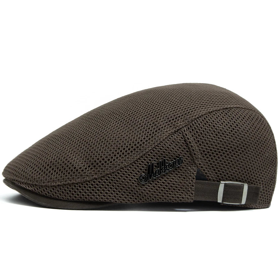 Fashion Men Beret Summer Breathable Mesh Flat Cap Outdoor Casual Women Sun Visor Hat Vintage Newsboy Caps Female Berets Unisex