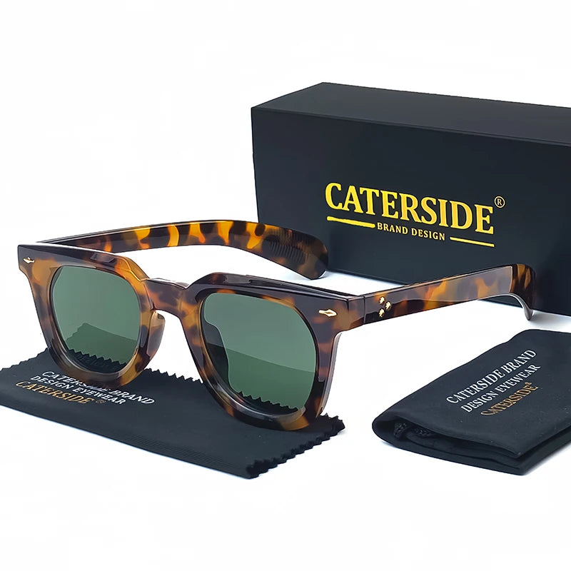 CATERSIDE Fashion Retro Sunglasses for Men Punk Brand Design Sun Glasses for Women Outdoor Beach Travel Glasses Summer Style