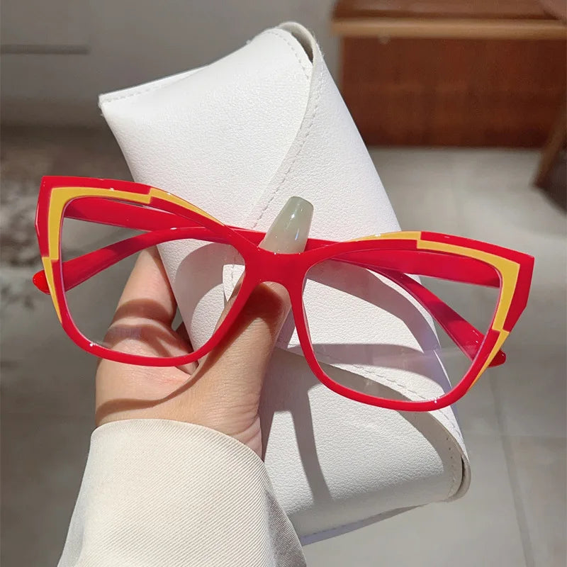 JNPCXI Square Women Glasses Frame Clear Anti-Blu-Ray Eyewear Fashion Red Men Optical Frame Wholesale Price