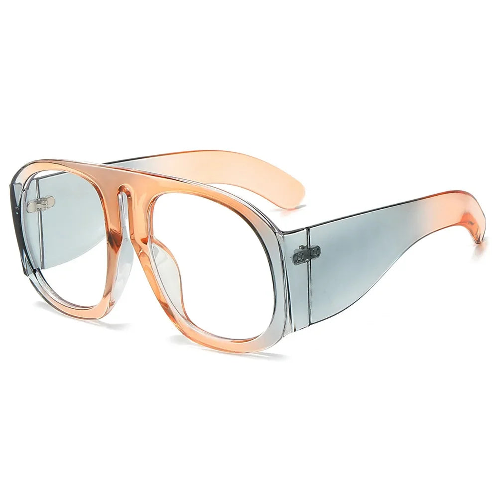 JNPCXI Goggles Oversized Glasses Frame Women One Piece Optical Shades Men Luxury Eyeglasses Frame Men Computer Glasses