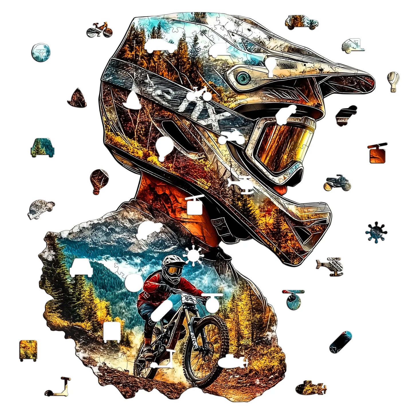 Exquisite Unique Wooden Jigsaw Puzzle Home Wood Decor Christmas and Halloween Gift Toy for Teen and Kid