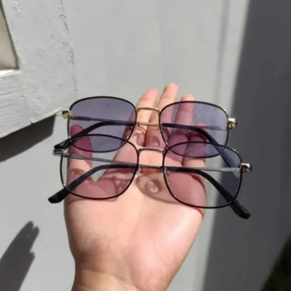 2PCS Multifunctional 2 in 1 Photochromic Glasses for Women Anti Blue Light Anti Radiation PC Frame Eyeglasses Unisex Glasses