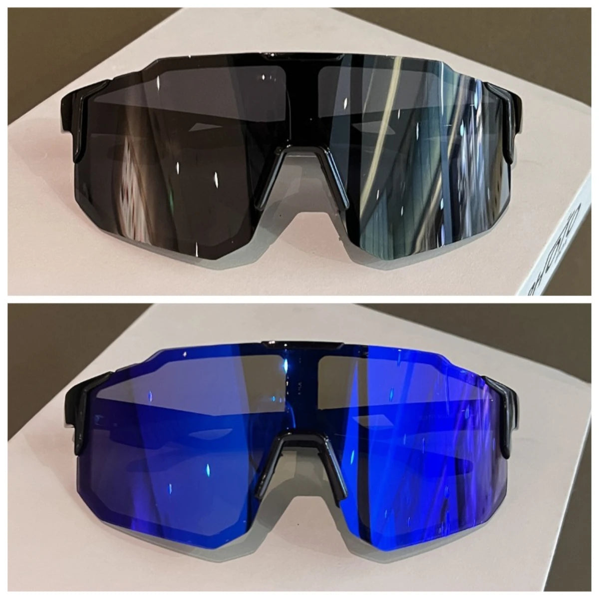 2PCS Cycling Glasses Sunglasses for Men Women Cycling Sun Glasses Goggles Outdoor Sport Sunglasses