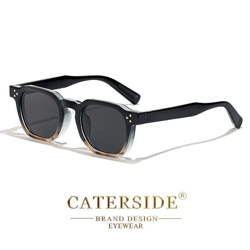 CATERSIDE Retro Square Sunglasses Men Punk Fashion Brand Sun Glasses for Women Travel Party UV400 Summer Style Lunette De Soleil