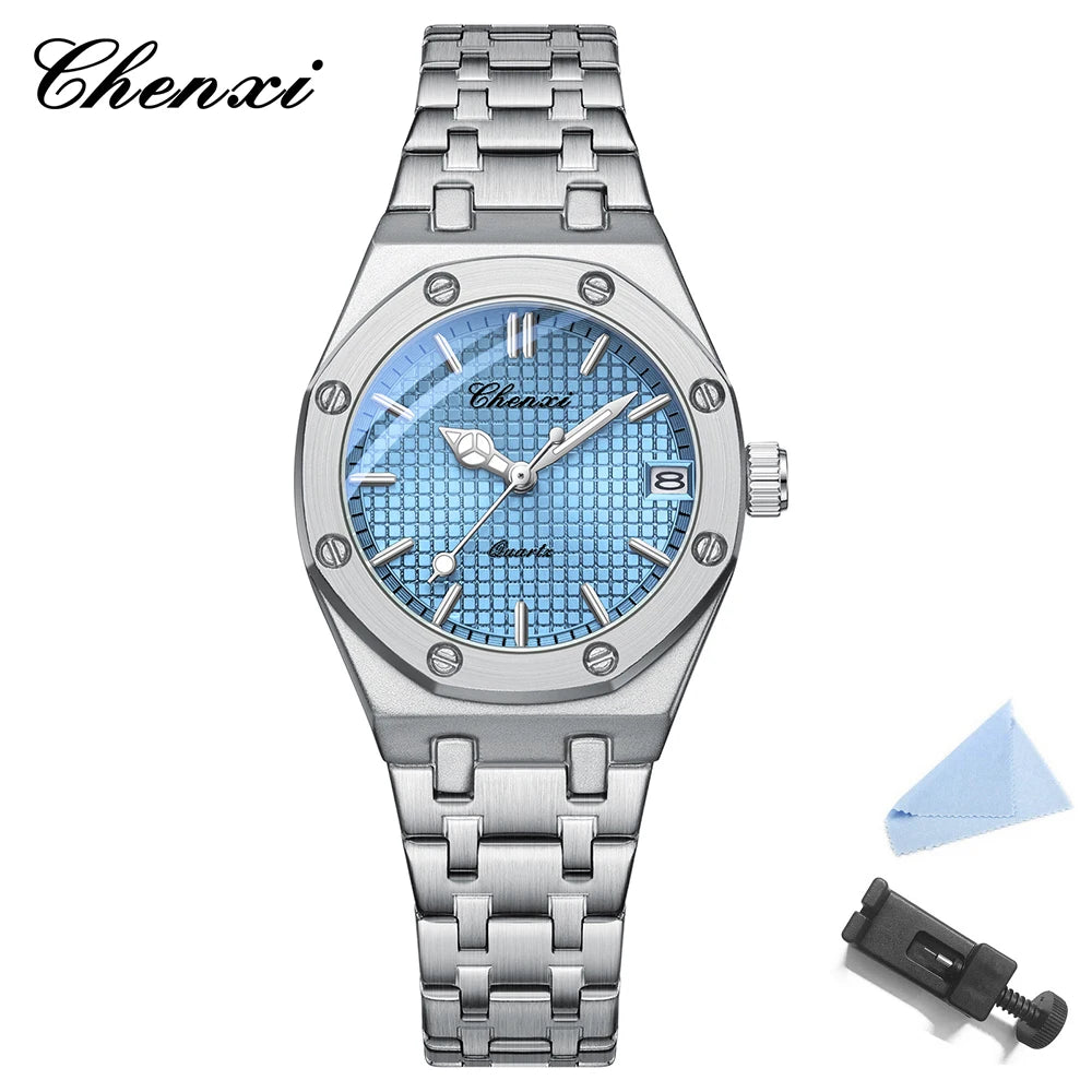 Original Brands Womens Watch Stainless Steel Quartz Watches Quality Fashion Simple Lady Wristwatch