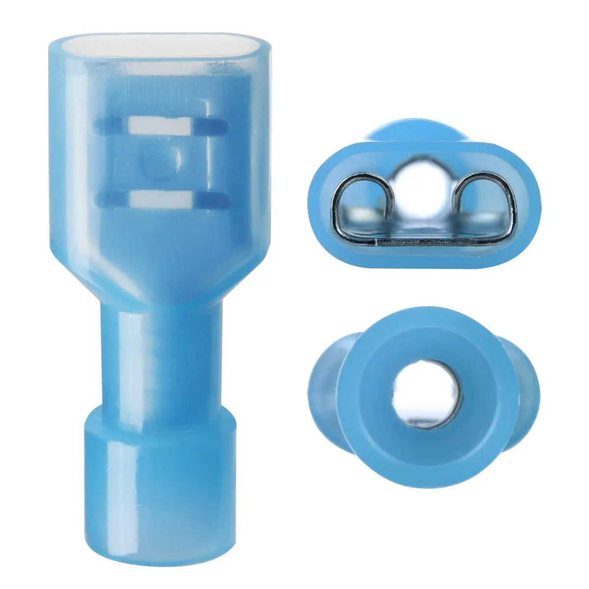 100pair/200pcs 16-14 Gauge Spade Disconnect Wire Connectors Fully Insulated Male Female Nylon Quick Crimp Terminals Wiring Spade