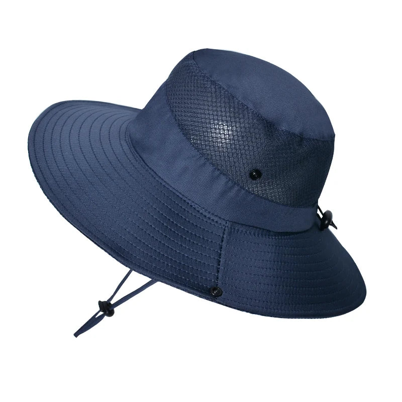Summer large brimmed sun protection fisherman hat for women outdoor mountaineering and fishing sun hat breathable sun hat