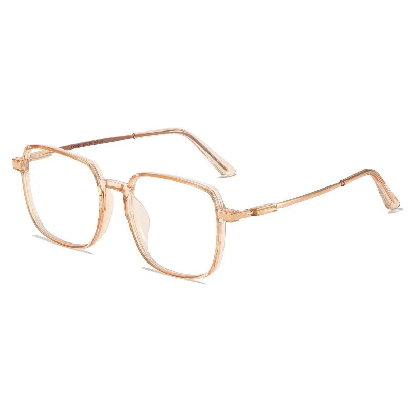 5PCS Anti Radiation Large Frame Glasses Shades for Woman Man Transition Eyeglasses Korean Replaceable Lens Women