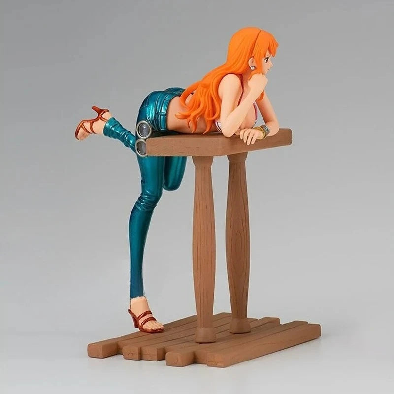 【IN STOCK】Original Banpresto Grandline Journey Special One Piece Nami Lying Pose 15cm Figure Collectible Model Toy Gift
